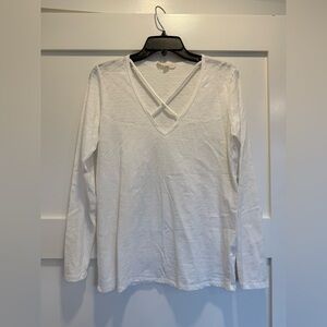Lovestitch Ivory V-Neck Blouse